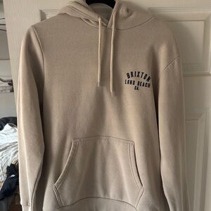 Brixton Men's Tan Hoodie Long Beach size small